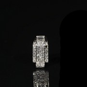 White gold ring with diamonds