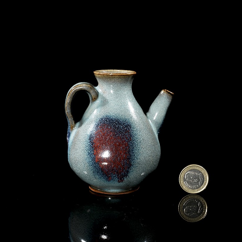 Small Junyao-glazed earthenware jug, Song dynasty