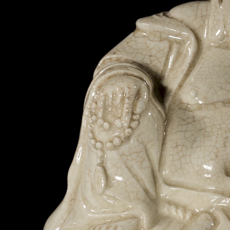 Glazed porcelain Buddha sculpture ‘Geyao’, Qing dynasty