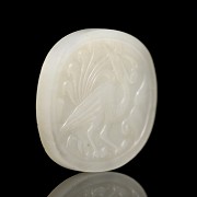 Oval plate with phoenix, jade, Western Han Dynasty