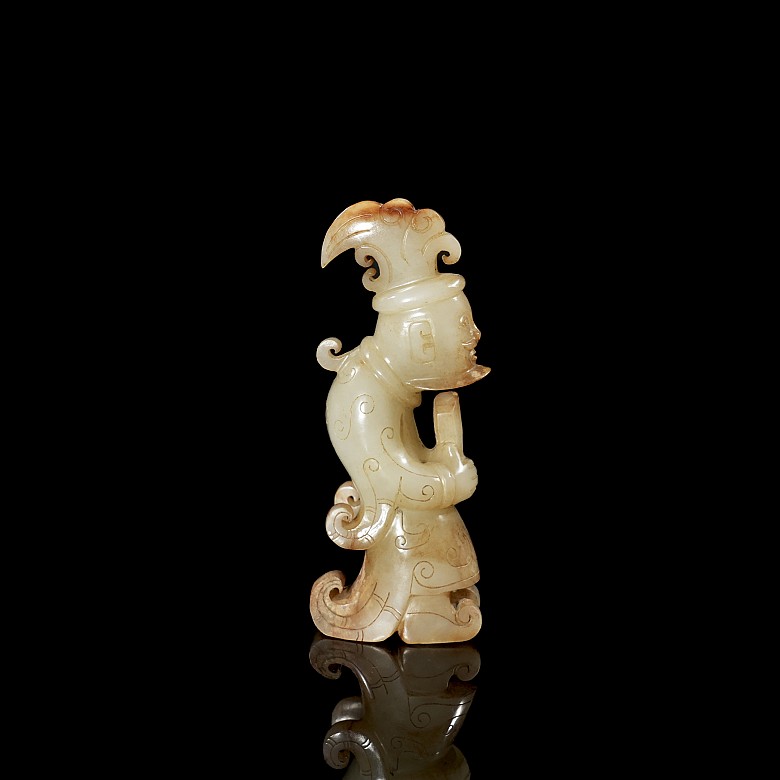 Carved jade figurine ‘Character’, Han style