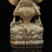 Wood carving of ‘Vishnu and Garuda’ Indonesia, 20th century - 3