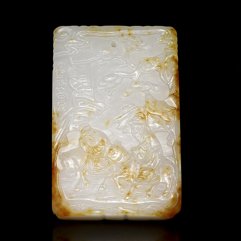 Carved jade plaque 