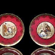 Pair of plates, JKW Decor Carlsbad Bavaria ‘Cries of London’, 20th century