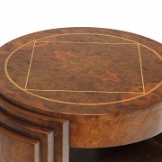 Art Deco elm side table