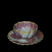 Junyao ceramic bowl and plate, 20th century