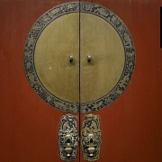 Chinese cupboard lacquered in red, 20th century