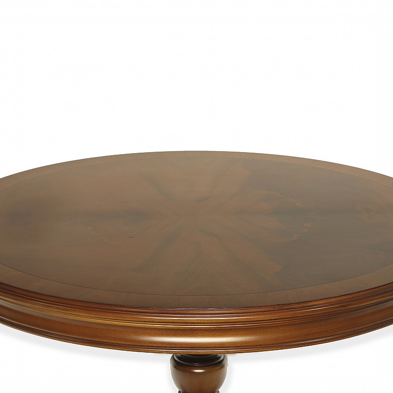 Round mahogany table - 2