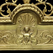 Large Italian gilt metal writing desk, early 20th century