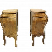 Pair of ‘Rococo’ wooden chests of drawers, Italian style, 20th century