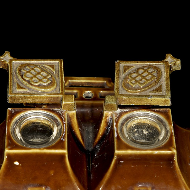 Chinese porcelain writing desk, early 20th century - 5