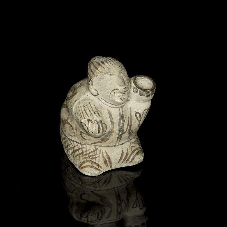 Small Asian ceramic figurine ‘Personage’, 20th century