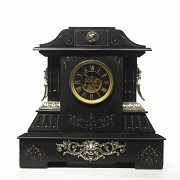 Gran reloj de mármol estilo Napoleón III, s.XX