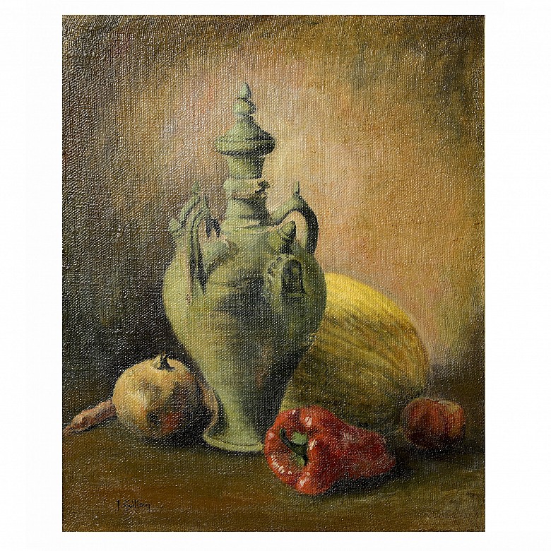 Juan Guillem Satorre (20th century) ‘Still life with a jug’