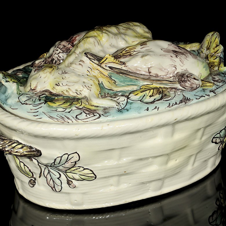 Glazed ceramic tureen, 20th Century