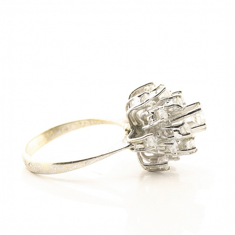 White gold ring with diamonds