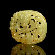 Carved yellow jade plaque “Dragon”, Qing dynasty