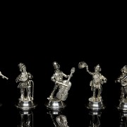 Set of silver figurines ‘Musicians’, 20th century