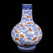 Porcelain vase “Bats and clouds” Qing dynasty