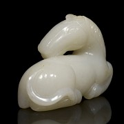 White jade figure 'horse', Qing dynasty, Qianlong