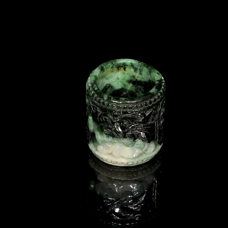 Natural jadeite archer ring, Qing dynasty - 4