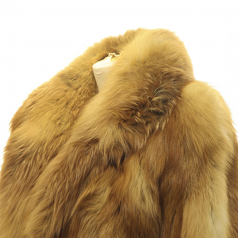 Red fox fur coat.