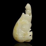 White jade figure 'Dragon Fish', Qing dynasty, Qianlong