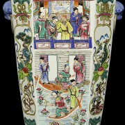 Cantonese vase famille rose “Scenes”, 20th century