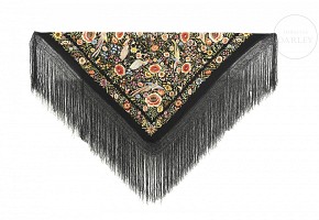 Large manila shawl ‘Birds and flowers’, 20th century