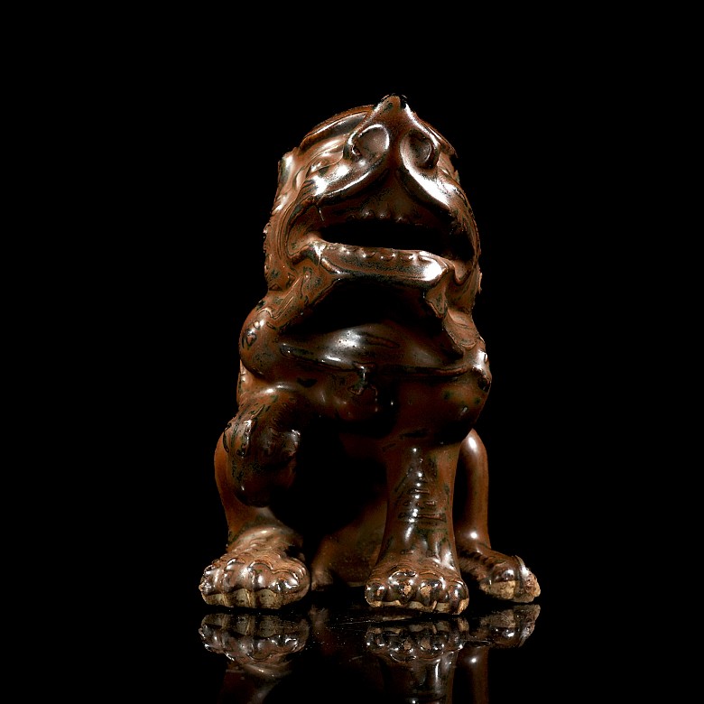 Glazed ceramic figurine ‘Lion Foo’, Jin Style