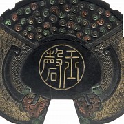 Chinese ink plate with reliefs, Qing dynasty