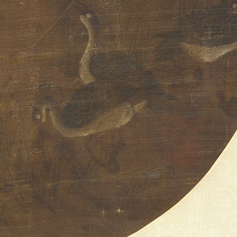 Chinese silk painting ‘Ducks’, Yuan dynasty