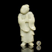 Carved jade figure “Monk”, Qing dynasty