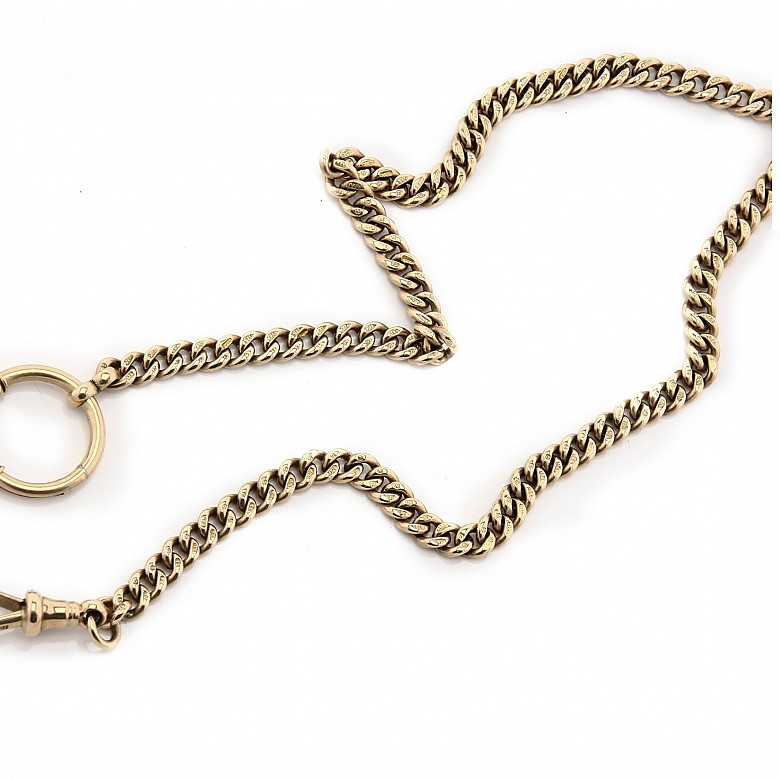 14k yellow gold watch chain.