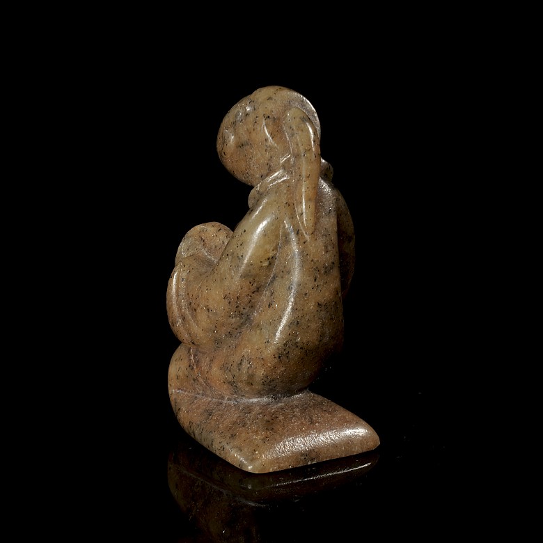 Carved jade ‘Musician’ figurine, Han style