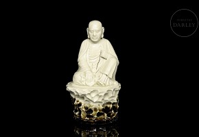 Dingyao ‘Luohan’ porcelain figurine, Qing dynasty