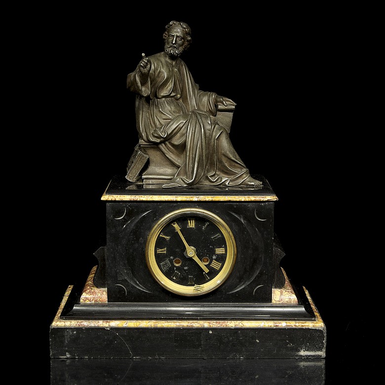 Reloj de sobremesa estilo Napoleón III, s. XX