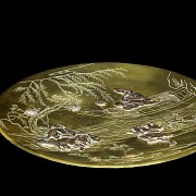 Decorative bronze plate, Japan, Meiji