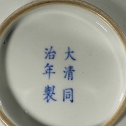 Polychrome porcelain bowl ‘Scenes’, Qing dynasty