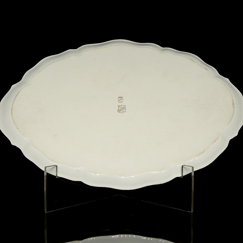 French porcelain tureen with oval dish, 20th century