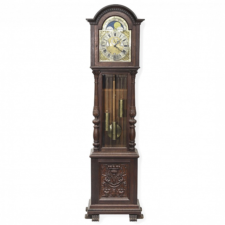 English style tall case clock, 20th century