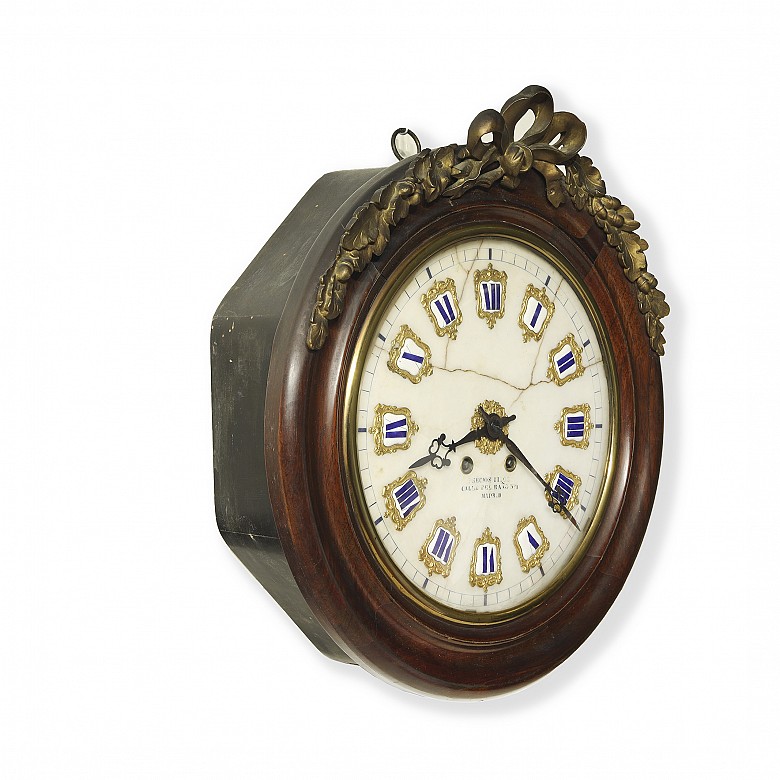 Wooden porthole clock, 20th century