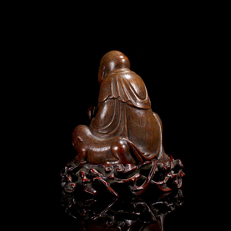 Carved bamboo “Louhan”, Qing dynasty