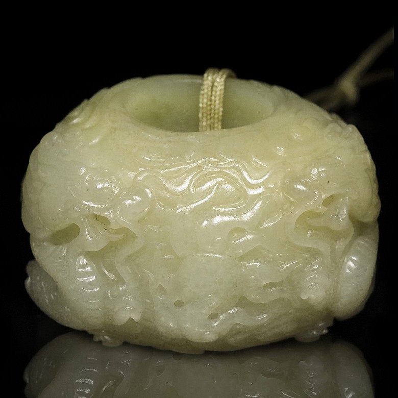 Anillo de jade amarillo, dinastía Qing, Qianlong