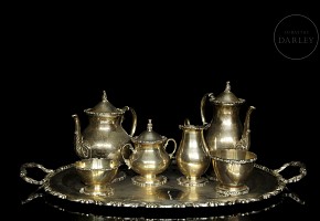 Silver tea and coffee set, Mexico, 20th century