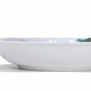 Glazed porcelain dish, Bi Yuanming (1907 – 1991), 1948.