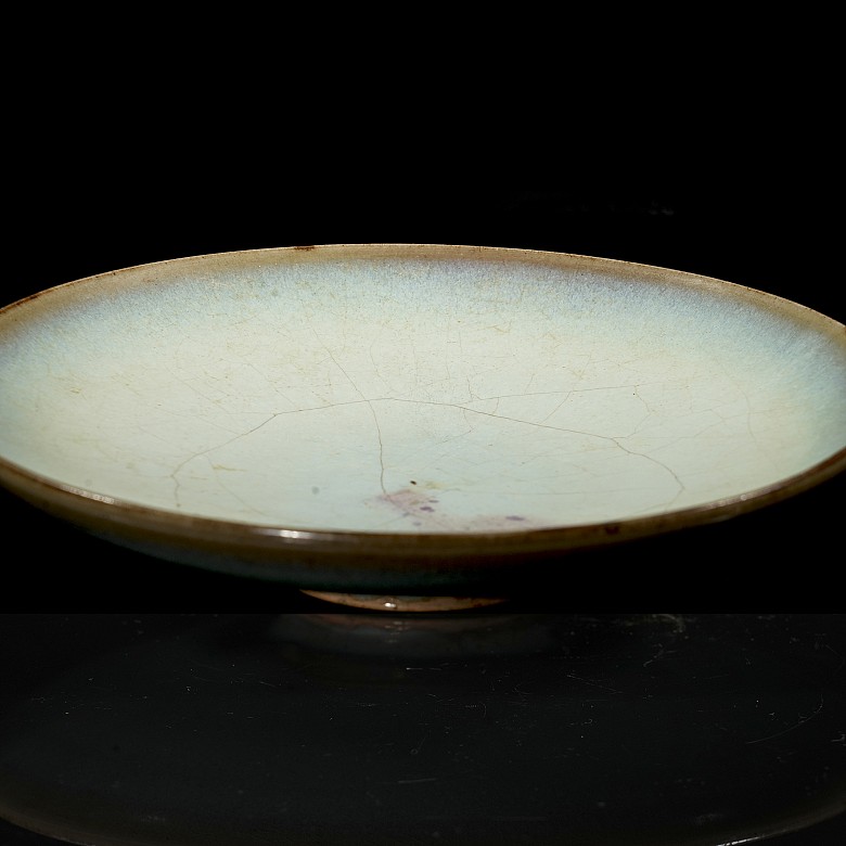 Junyao ceramic small footed dish, Song dynasty