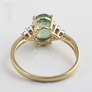 Ring emerald  1.78cts and diamond 18k yellow gold