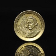 Mexican gold-plated silver medal coin, 1964