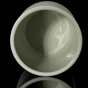 Celadon-glazed ‘Bamboo’ brush pot, Qing Dynasty